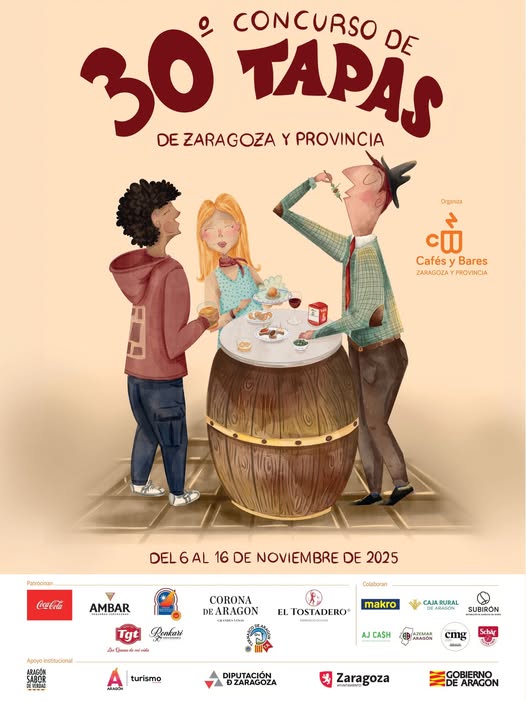 Cartel Concurso de tapas de Zaragoza y provincia 2025